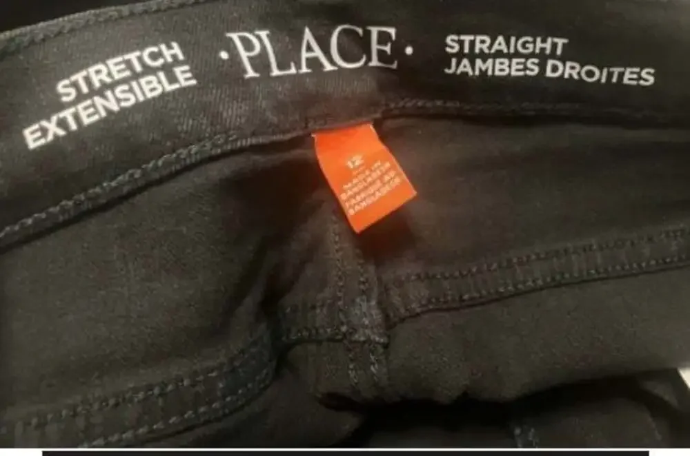 The Children's Place Boys Straight Stretch Jeans Black Size 12